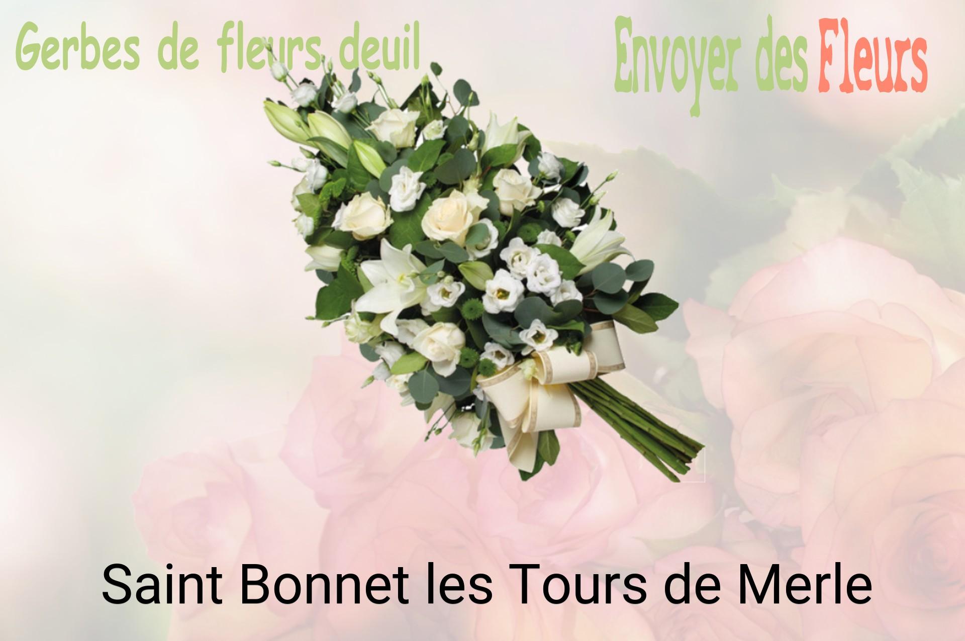 Gerbe de fleurs de deuil livrée à Saint-Bonnet-les-Tours-de-Merle